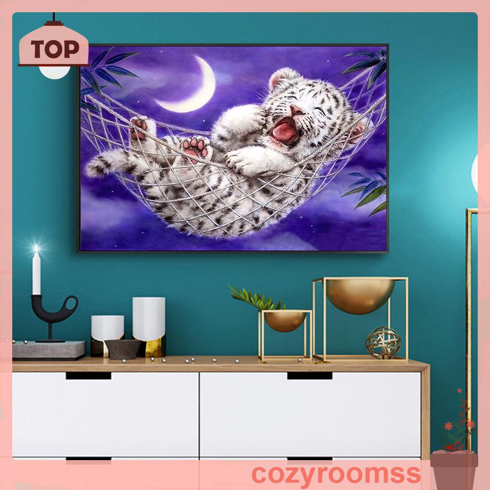 Tranhđính đá đầy đủ dụng cụ 5D DIY hình vẽ hổ con