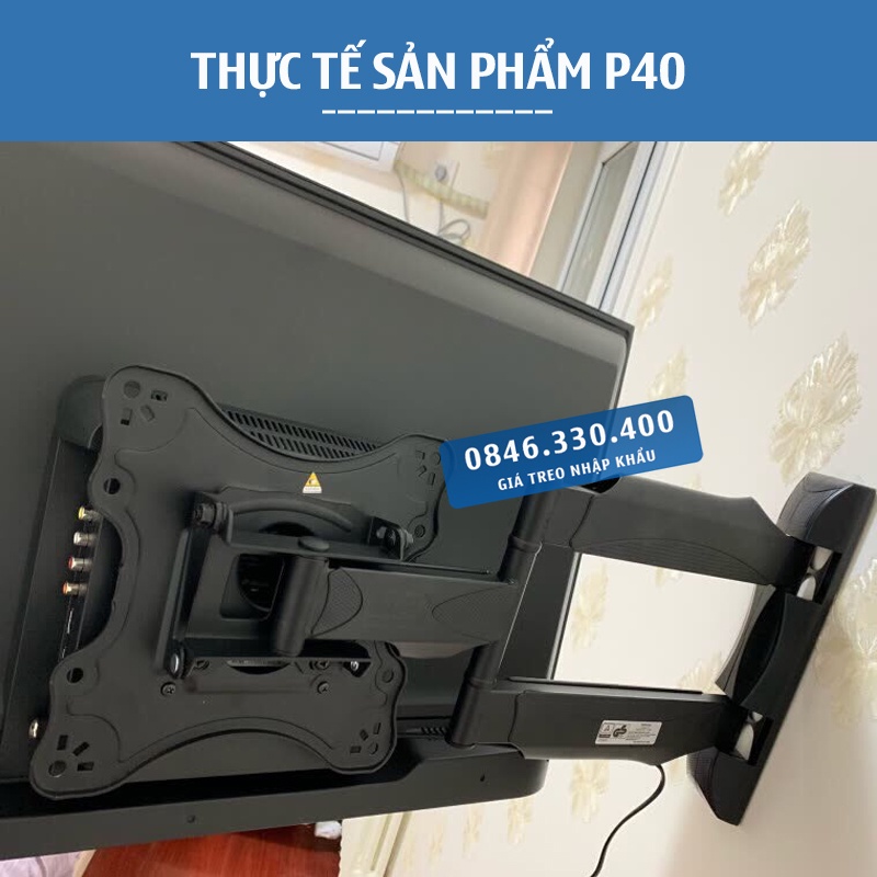 Giá treo tivi NB P40 / P4 32 - 43 - 50 - 55 - 60 inch - Xoay góc đa năng - Chính Hãng NorthBayou [ Rẻ Hơn NB P6 ]