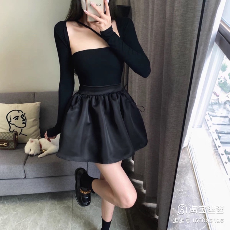 SET ÁO LEN DỆT KIM KÈM QUẦN VÁY TACTA PHỒNG TIỂU THƯ