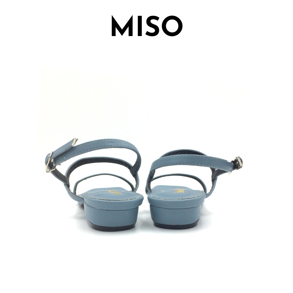 Giày sandal nữ basic mũi vuông trendy quai ngang mảnh gót 2cm nhẹ nhàng nữ tính MISO M008