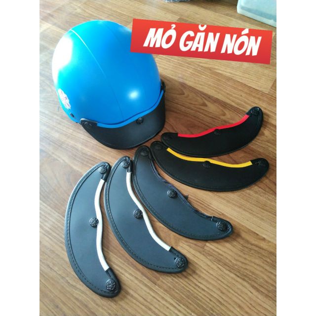 Lưỡi Trai Mỏ Nón Gắn Mũ Bảo Hiểm 1/2 Nửa Đầu Nhiều Màu Lựa Chọn
