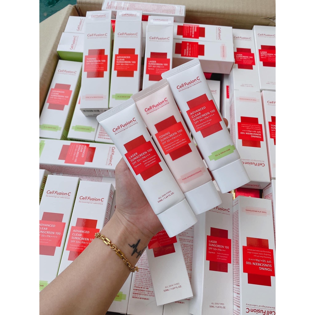 Kem chống nắng Cell Fushion C Đủ Màu