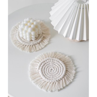 Đế lót ly Macrame tròn HANDMADE CÓ SẴN