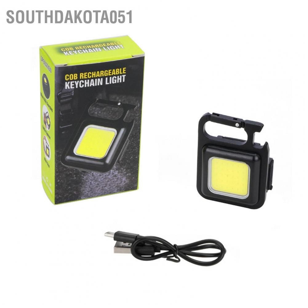 Hàng Sẵn Đèn Led COB Khẩn Cấp Đa Năng Có Thể Sạc Lại Kèm Móc Khóa Nhỏ Gọn Tiện Dụng cho làm việc cắm trại【Southdakota051】