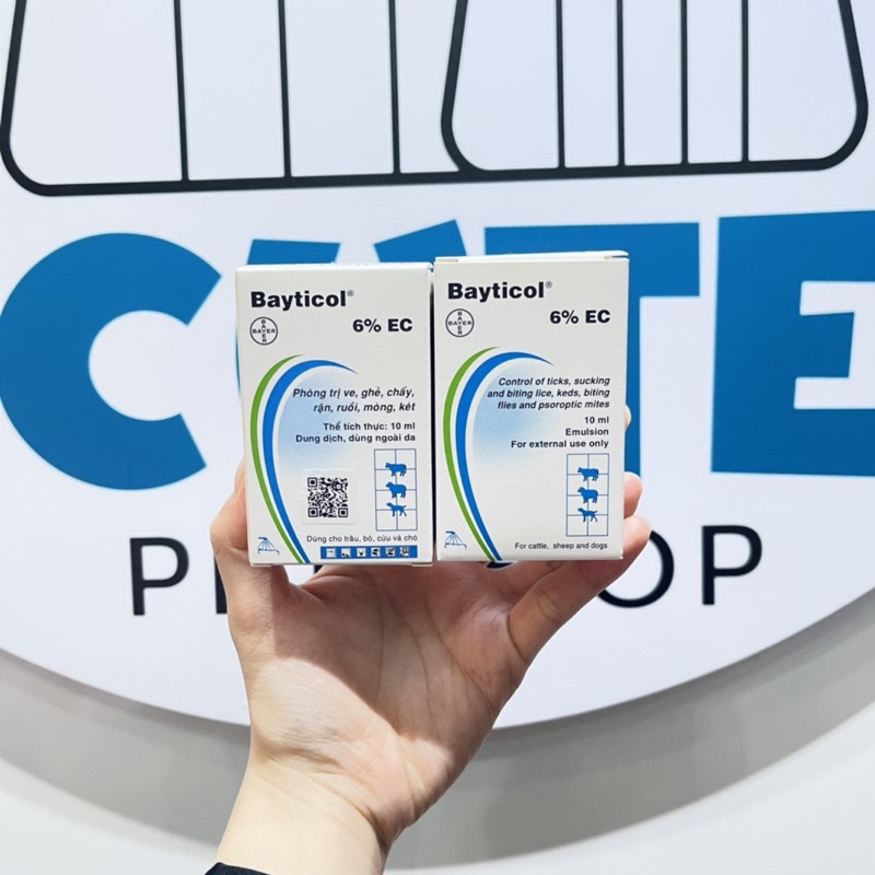 Thuốc pha tắm hoặc phun xịt trị ghẻ, ve rận trên chó - Bayticol