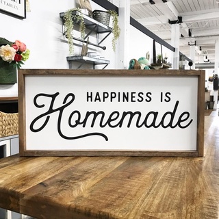 Tranh gỗ handmade - Happiness is Homemade - decor trang trí nhà bếp,phòng ăn