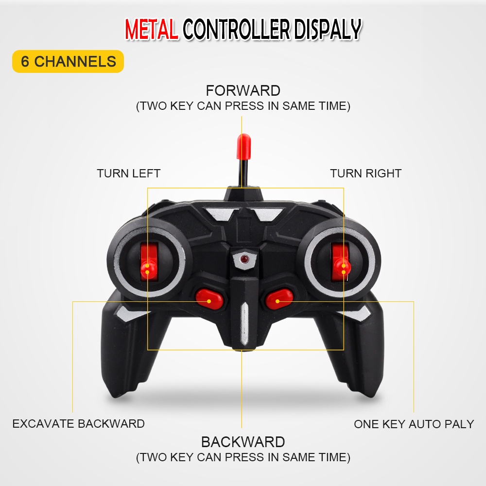 Mô Hình Xe Cần Cẩu Điều Khiển Từ Xa 2.4G 6CH Bằng Hợp Kim