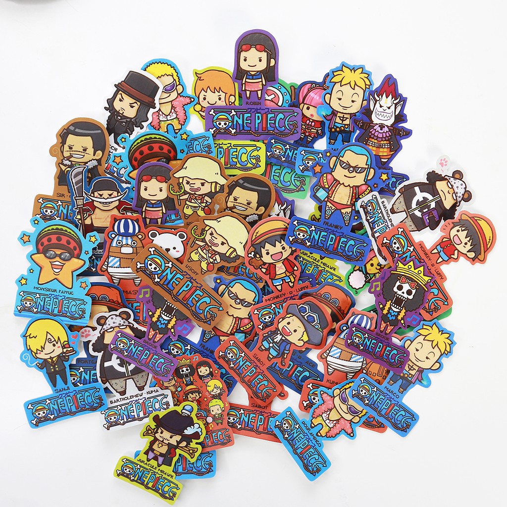 Sticker full Onepiece set hơn 200 hình dán trang trí planer, scrapbook,.. size nhỏ 3-5cm