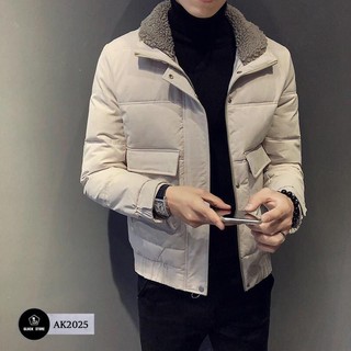 ÁO PHAO NAM CỔ BẺ CÓ LÔNG SIÊU CẤP - Áo phao cổ lông nam - Áo khoác cổ bẻ có lông siêu ấm.