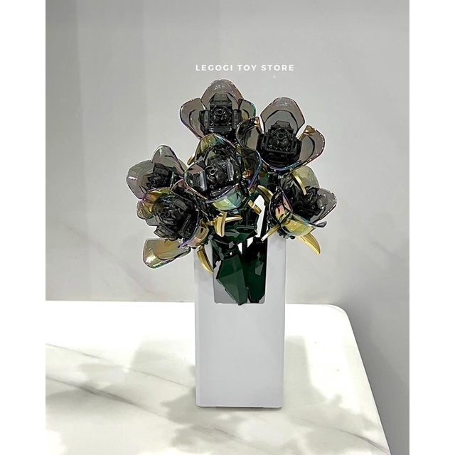 Đồ chơi xếp hình Legogi HOA PHANTOM ROSE TÍM ĐỎ mô hình lắp ghép quà tặng bạn nữ