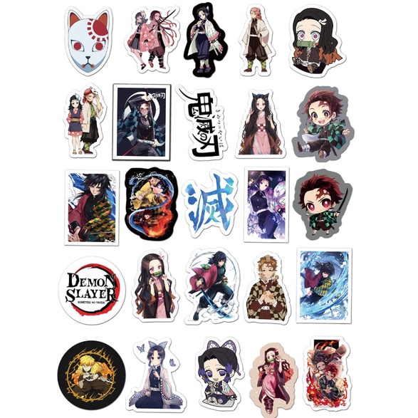 Hình dán sticker hoạt hình anime Kimetsu no yaiba - DB.124