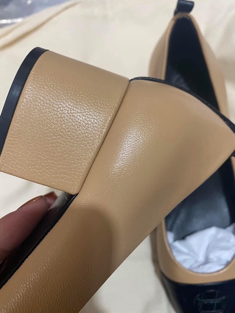 Giày đế vuông 5cm da thật massimoduti ý