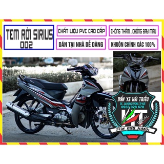 Tem rời xe sirius 110 . mẫu nano , đen xám