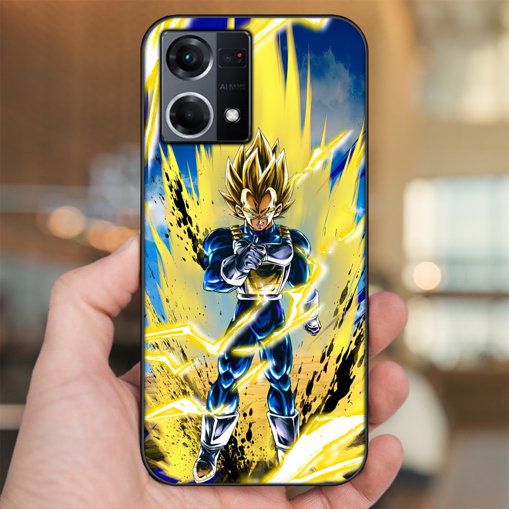 Ốp lưng Oppo Reno 8 4G viền đen in hình Vegeta Dragon Ball