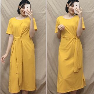 Đầm Bầu Thắt Nơ Eo Chất Cotton Đẹp (Freeship toàn quốc) KE334