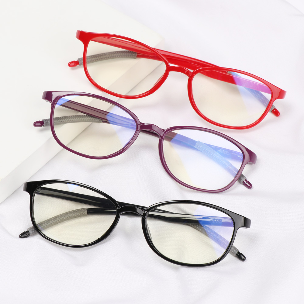 💋MAX Women Men Anti-Blue Light Eyeglasses Vintage Eye Protection Reading Glasses Portable Antifatigue Fashion Comfortable Ultra Light Frame/Multicolor