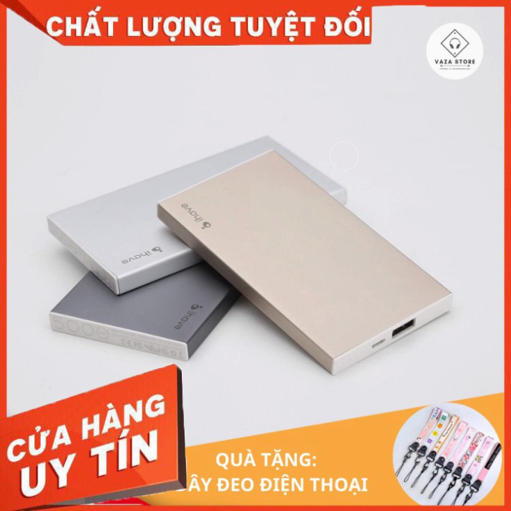 CHÍNH HÃNG GIÁ TỐT [SALE TRONG 3 NGÀY] Sạc Dự Phòng iHave Boss Power Bank 5000mAh Siêu Mỏng - Bảo Hành 6 tháng (MÀU BẠC)