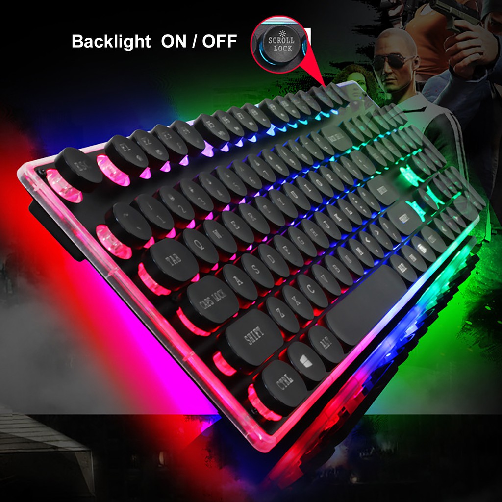 Bàn Phím Cơ Gaming Hel + 104 Phím Có Đèn Nền