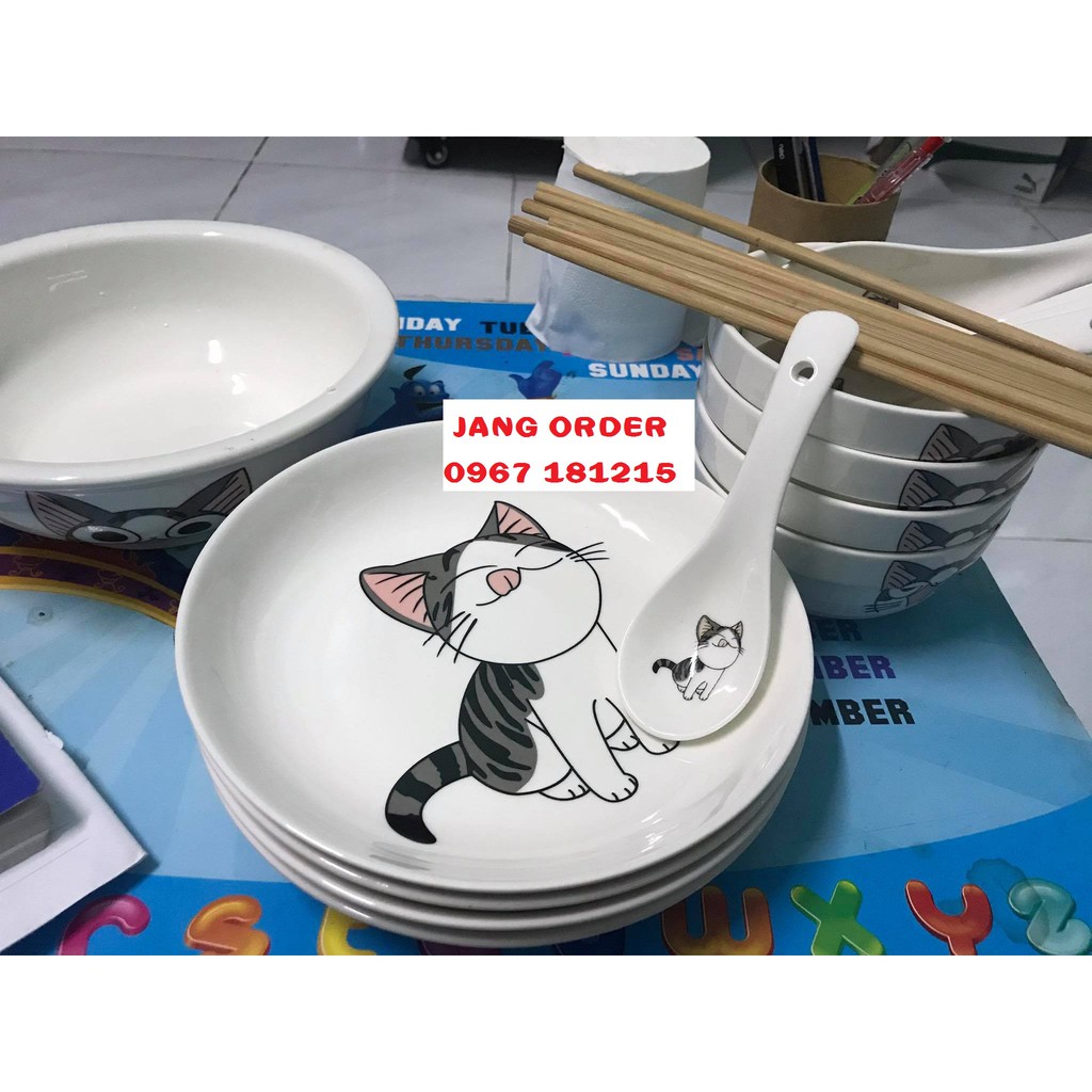 Bộ 18 món set bát - đũa - đĩa - muôi dễ thương
