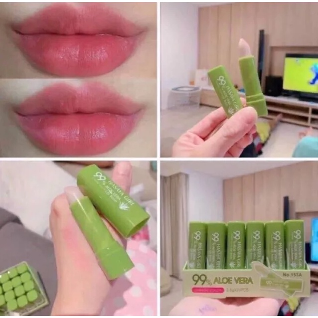 Son dưỡng môi có màu Hasaya Girl Aloe Vera 99% Thái Lan