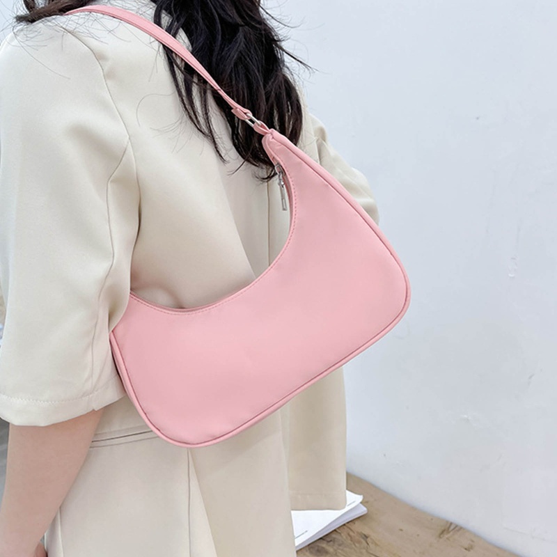Túi đeo vai mini bằng nylon họa tiết Hobo dễ thương cho nữ