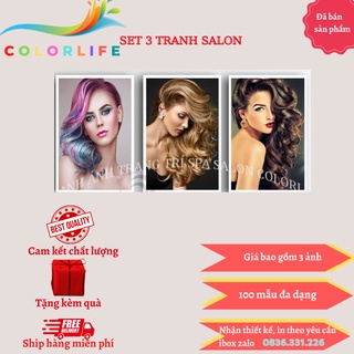 TRANH SALON TÓC ĐẸP TREO DÁN TƯỜNG TRANG TRÍ TIỆM QUÁN TÓC GIÁ XƯỞNG K31 COLORLIFE
