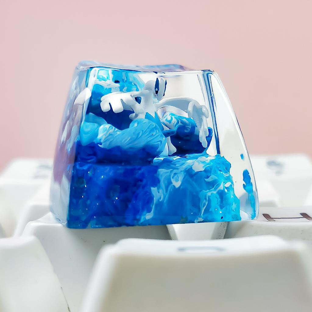 Nút bàn phím Pokemon, nút bàn phím Lugia , Bàn phím nhân vật hoạt hình - Lugia keycap, POKÉMON Artisan Keycap