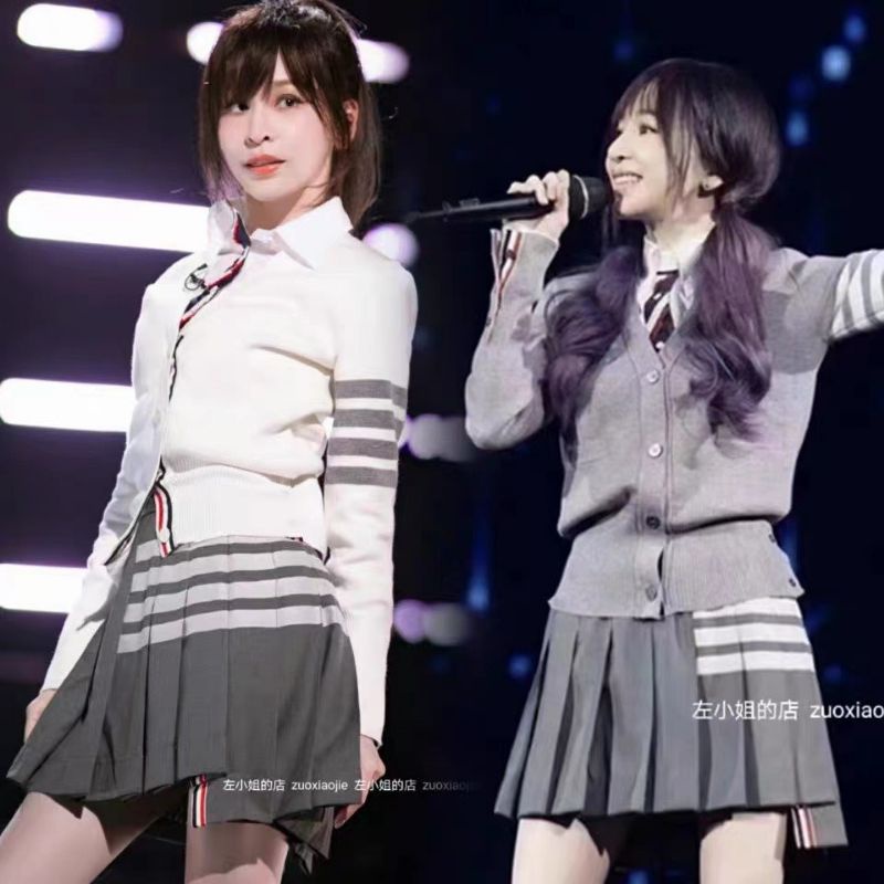 Áo khoác len tay kẻ vạch hàng QCL1