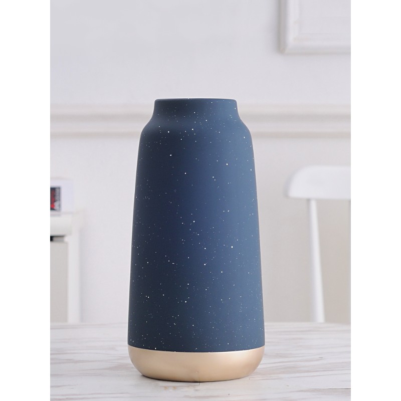 Bình gốm sứ cắm hoa viền vàng - Jassi Decor
