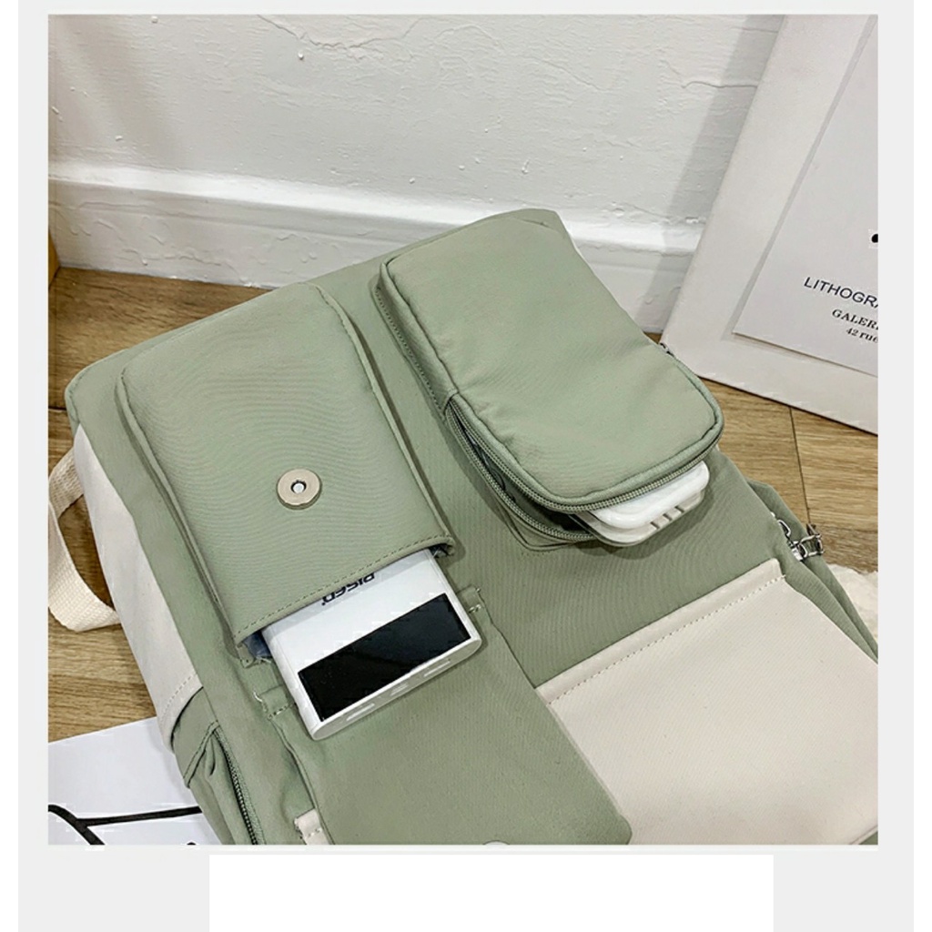 Balo nữ thời trang ulzzang hàn nhật đựng laptop 14inch đi học đi chơi H-97