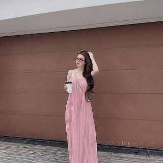 Váy 2 dây dài dập ly xinh lung linh
