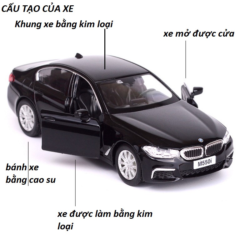 Ô tô chạy cót BMW M5 bằng kim loại đồ chơi trẻ em