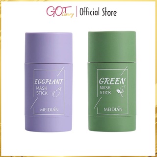 Mặt Nạ Bùn Đất Sét Trà Xanh Cà Tím Mask Stick DẠNG LĂN Ozenmy Loại Bỏ Mụn Đầu Đen, Mụn Ẩn