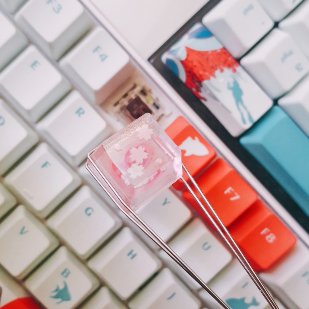 OEM R4 Resin Keycap - Nút bàn phím hình hoa anh đào hiệu ứng