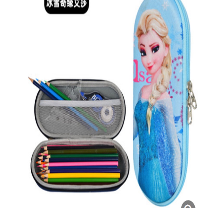 Hộp đựng bút cho bé siêu xinh hình công chúa elsa, Songoku , Pony, màu sắc đẹp ngăn ngăn chứa bút rộng rãi