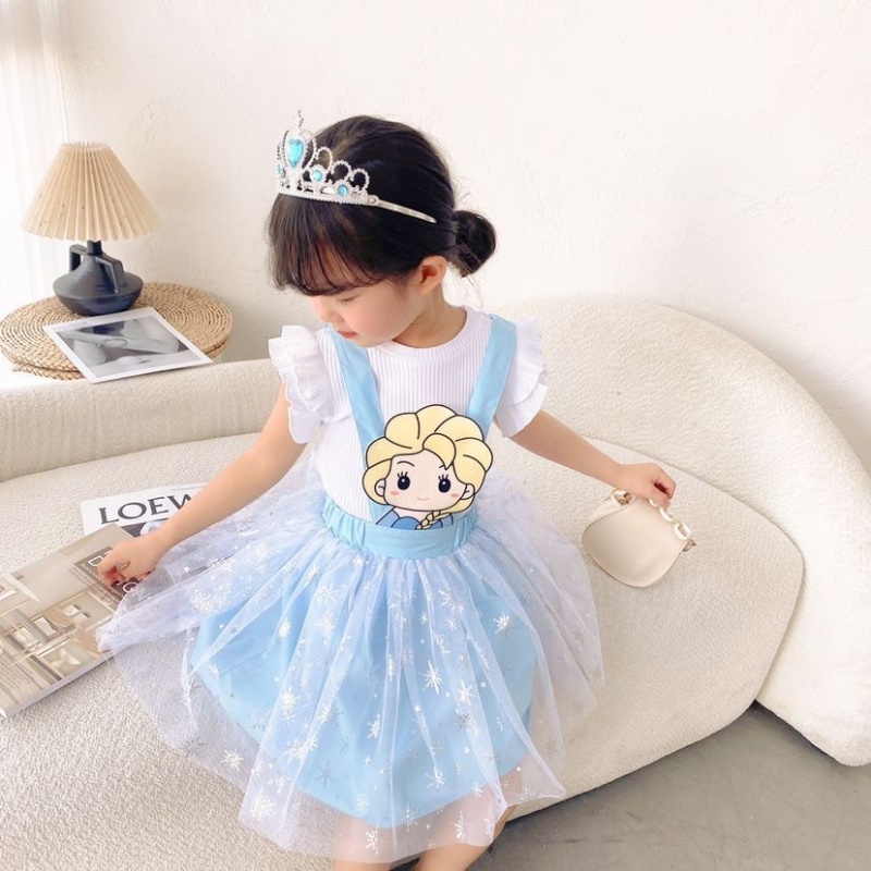 Đầm Công Chúa Vải Lưới Phồng Thời Trang Xuân Hè Hàn Quốc 2022 Cho Bé Gái