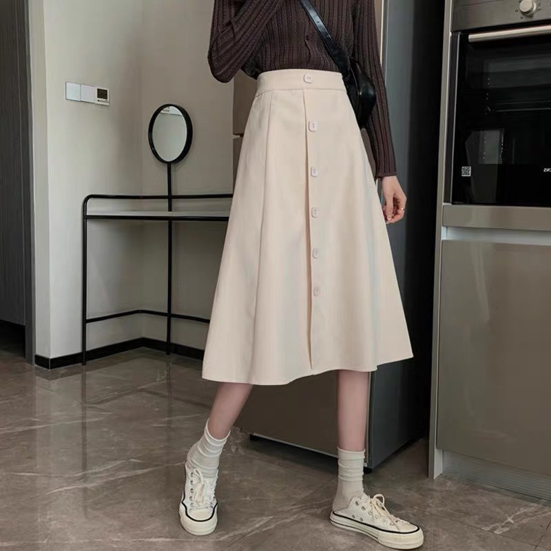 Chân Váy Nữ Dài Ulzzang 5 cúc mã 300