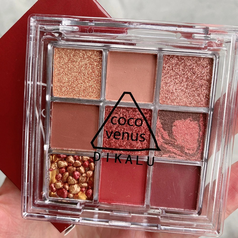 [Hàng mới về] Bảng phấn mắt 9 màu với màu lì và màu nhũ sáng bóng trang điểm kháng nước cho bạn nữ