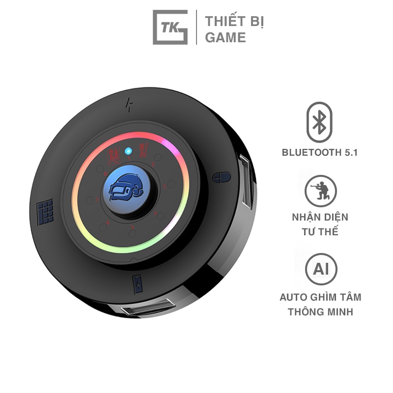 Bộ chuyển đổi chơi game Meiying M16 bluetooth 5.1 có ghìm tâm Ai chơi PUBG Mobile Free Fire Tốc Chiến
