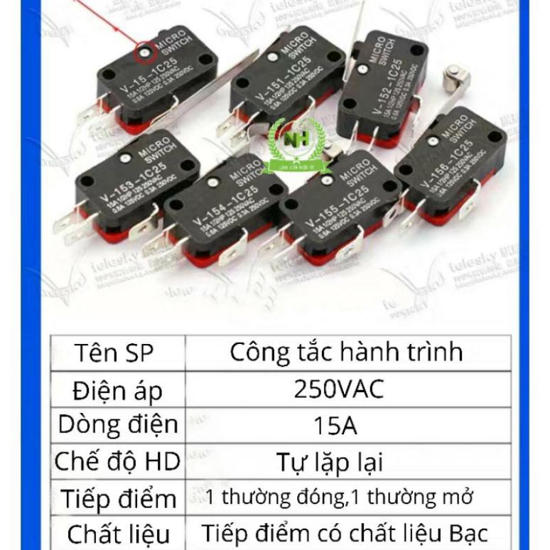 (LKNH) 2 Chiếc Công Tắc Hành Trình 3 Chân V150/151/152/153/155/156-1C25 15A/250V Loại Tốt Loại Tốt