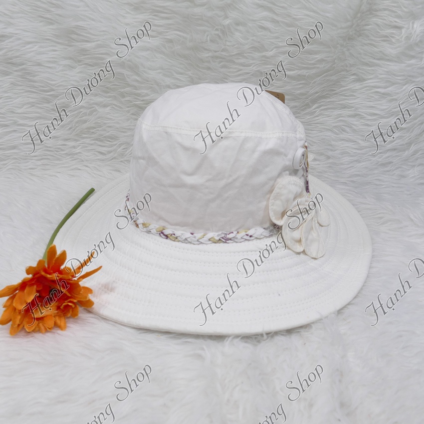 Mũ đẹp nón bo nữ vành rộng 9cm gắn cánh bướm có kết tít xung quanh phù hợp cho nữ
