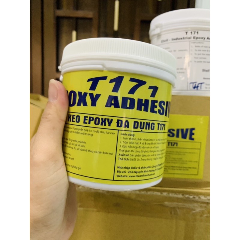 Keo Epoxy đa năng dán đá, bê tông, cấy sắt …2 thành phần T171 0.5kg