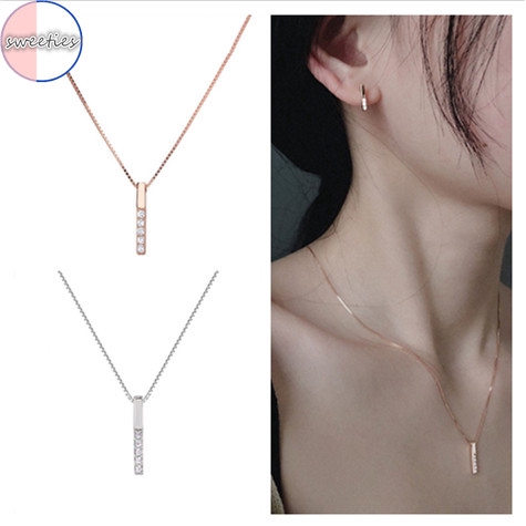 Vòng cổ Mặt Hình Chìa Khóa Đính Đá Đơn Giản Thời Trang Cho Nữ