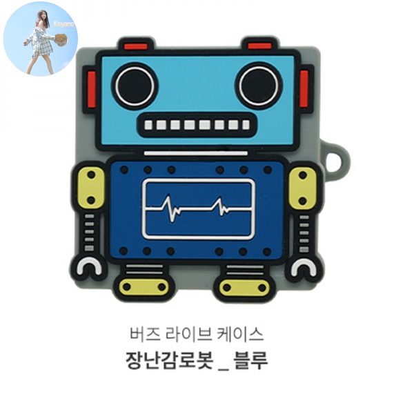Vỏ Bảo Vệ Hộp Sạc Tai Nghe Samsung Buds Pro / Live Bằng Silicon Mềm Hình Robot Sáng Tạo Kiểu Hàn Quốc