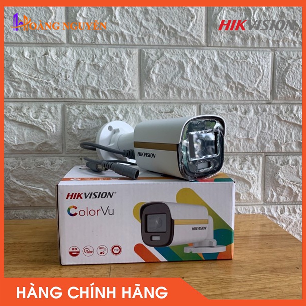 [NHÀ PHÂN PHỐI] Camera có màu ban đêm 2MP ngoài trời Hikvision DS-2CE10DF3T-F, chống ngược sáng thực 130Db