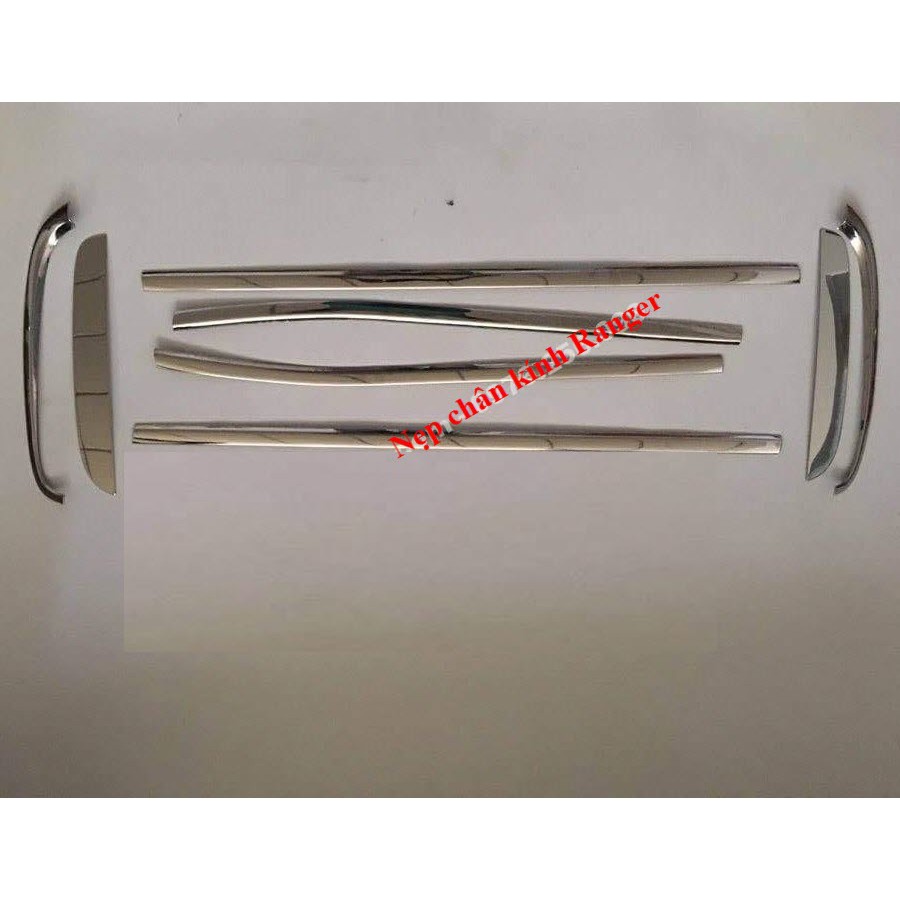 Nẹp inox chân kính và cột C Ford Ranger hàng đẹp