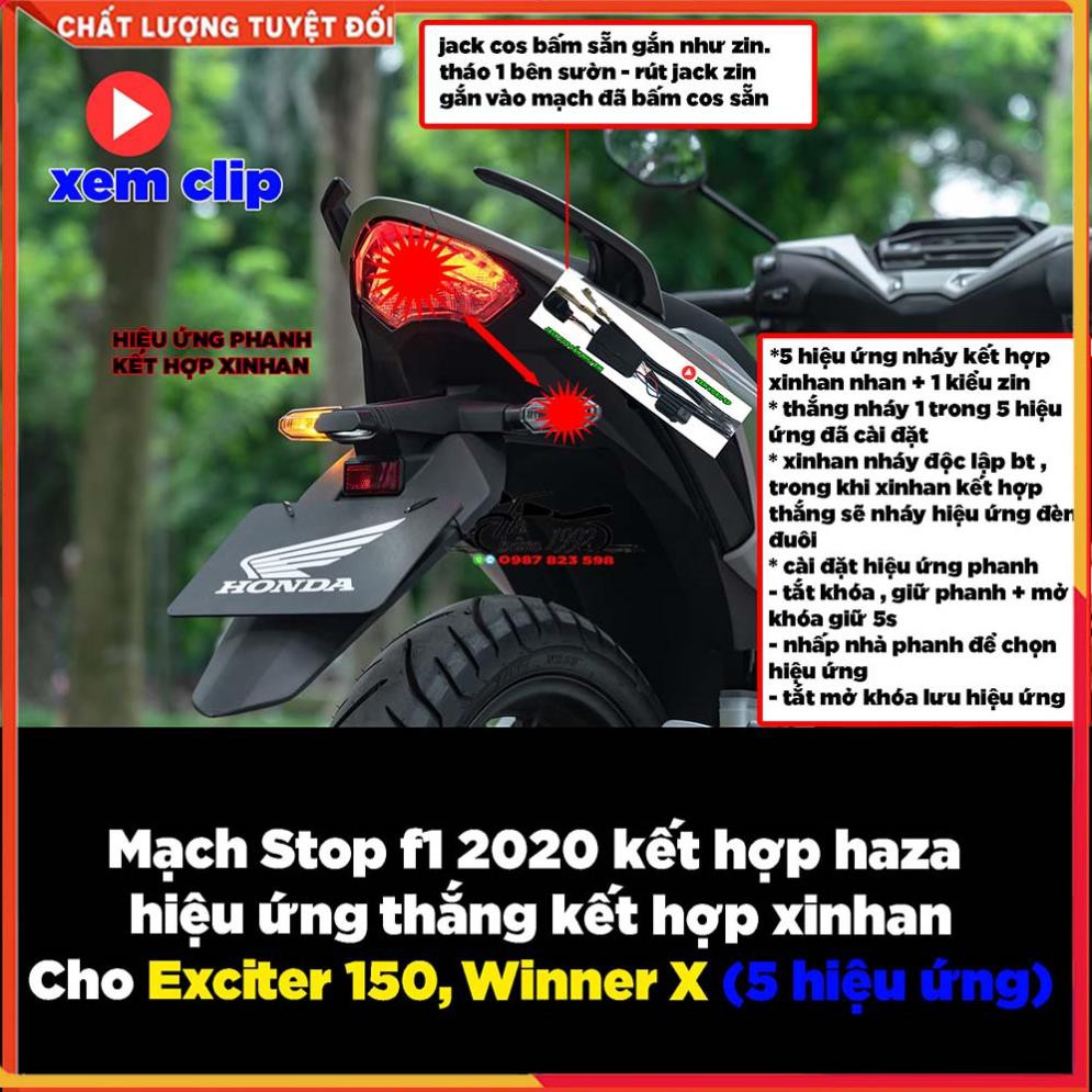 Mạch Stop F1 2020 Kết Hợp Haza - Xinhan Cho Exciter 150, Winner X Gắn Như Zin( 5 Hiệu Ứng ) - Xem Clip