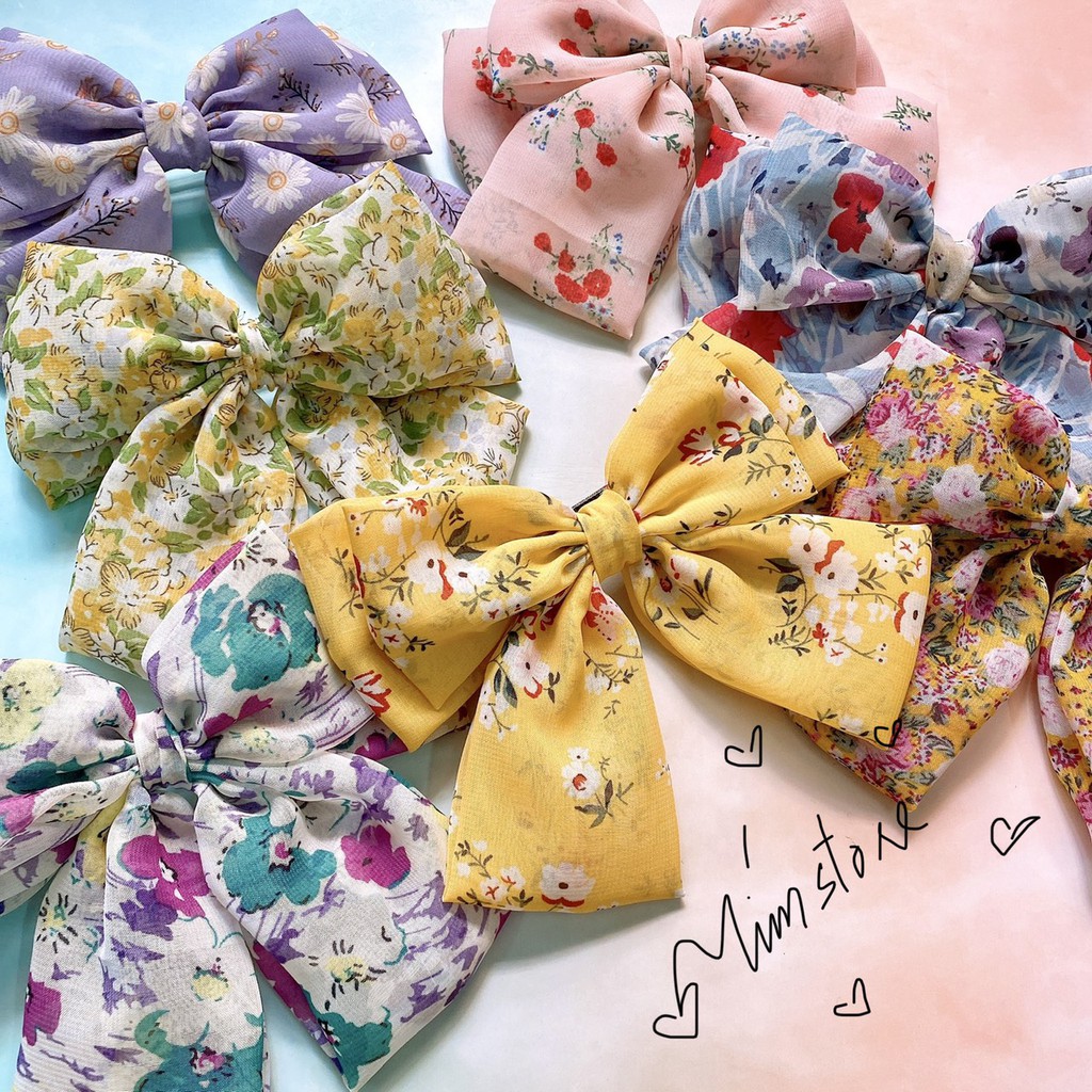 {Ảnh thật} KẸP TÓC NƠ HOA TIỂU THƯ, NƠ 3 TẦNG VINTAGE, HOT TREND ULLZANG