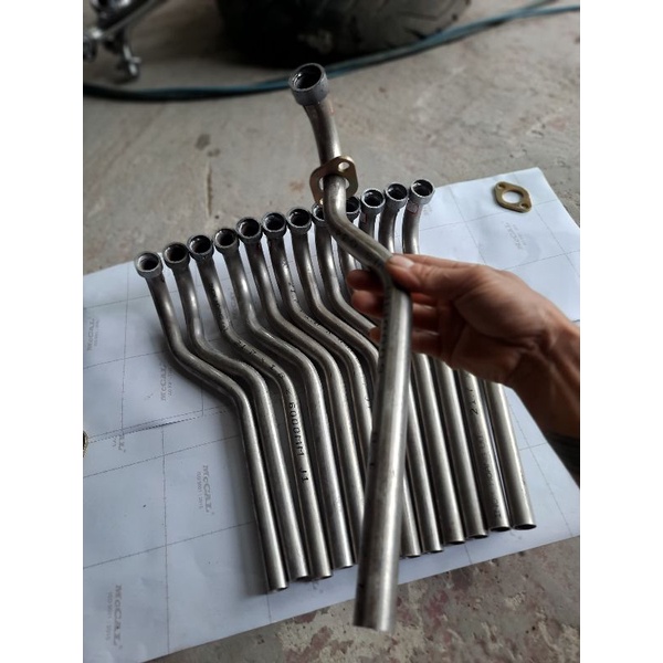 Cổ Pô bô inox 304 lắp xe wave 110 honda