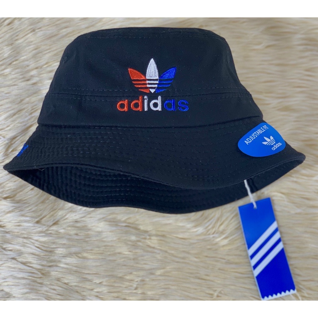 Mũ rộng vành, nón Bucket vành tròn Adidas vải Kaki dày chuẩn thời trang cá tính